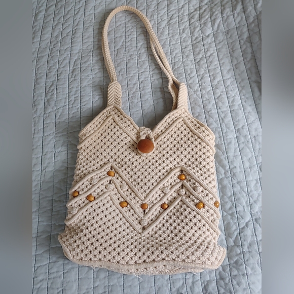 Boho Macrame Hand Bag - Picture 1 of 5